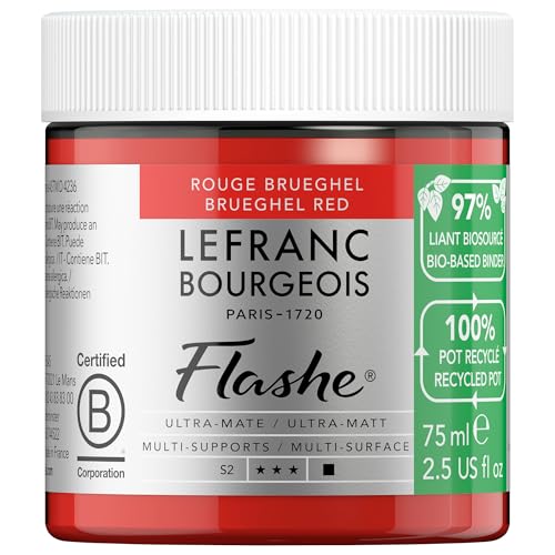 Lefranc Bourgeois 301973 Flashe Bio-Based Acryl- und Vinylfarbe Brueghel Rot, 75 ml – Umweltfreundlich, Matt, Lichtecht, Wasserfest, Deckend Lefranc Bourgeois 301973 Flashe Bio-Based Acryl- und Vinylfarbe Brueghel Rot, 75 ml – Umweltfreundlich, Matt, Lichtecht, Wasserfest, Deckend von Lefranc Bourgeois
