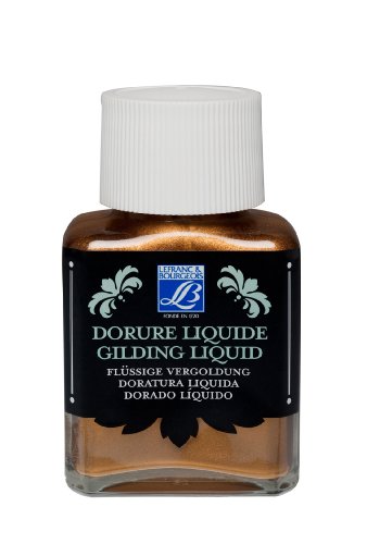 Lefranc Bourgeois 350417 flüssige Vergoldung für Dekoration, schillernde Metallfarben mit hoher Deckkraft, wasserfest & wetterbeständig, 75ml Flasche - Renaissance Gold von Lefranc Bourgeois