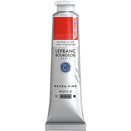 Lefranc Bourgeois 405053 extra feine Ölfarbe in Künstlerqualität aus hochwertigen Pigmenten, lebendige Farben, hohe Lichtechtheit, 40ml Tube - Hellrot Kadmiumfrei von Lefranc Bourgeois