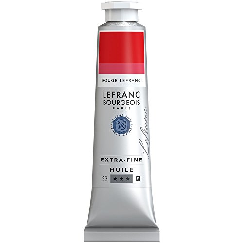 Lefranc Bourgeois 405061 extra feine Ölfarbe in Künstlerqualität aus hochwertigen Pigmenten, lebendige Farben, hohe Lichtechtheit, 40ml Tube - Extra Fine Rot von Lefranc Bourgeois