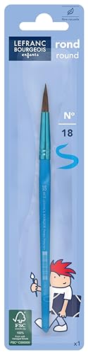 Lefranc Bourgeois Kinder Pinsel aus Ponyborsten, FSC-Holz, für Aquarell, Gouache, Tinte, Acryl, Größe 18 Lefranc Bourgeois Kinder Pinsel aus Ponyborsten, FSC-Holz, für Aquarell, Gouache, Tinte, Acryl, Größe 18 von Lefranc Bourgeois
