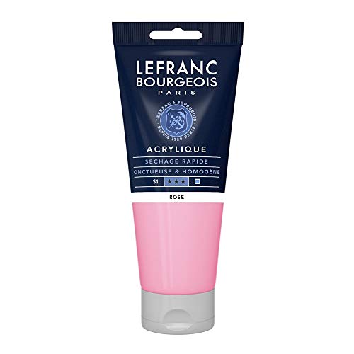 Lefranc Bourgeois 300435 feine Acrylfarbe, hochpigmentiert, gute Deckkraft, cremige homogen Textur, alterungsbeständig, lichtecht, 200ml Tube - Rosa von Lefranc Bourgeois