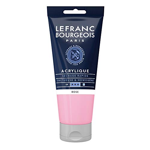 Lefranc Bourgeois 300436 feine Acrylfarbe, hochpigmentiert, gute Deckkraft, cremige homogen Textur, alterungsbeständig, lichtecht, 750ml Flasche - Rosa von Lefranc Bourgeois