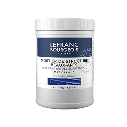 Lefranc & Bourgeois 300676 Künstler Modellier-/Strukturpaste, für Impastoeffekte, matt, opak, kann mit Acrylfarben gemischt werden, 500ml Topf, Transparent von Lefranc Bourgeois