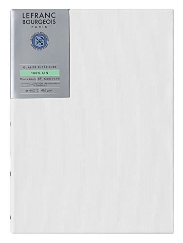 Lefranc Bourgeois 111201 Keilrahmen aus 100% Leinen in Premium Qualität, gebrauchsfertig Grundiert mit Titandioxid Gesso, seitlich genagelt auf massivem Kiefernholz - 4F Lefranc Bourgeois 111201 Keilrahmen aus 100% Leinen in Premium Qualität, gebrauchsfertig Grundiert mit Titandioxid Gesso, seitlich genagelt auf massivem Kiefernholz - 4F von Lefranc Bourgeois