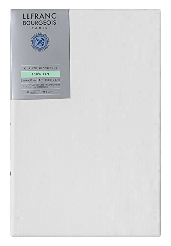 Lefranc Bourgeois 111221 Keilrahmen aus 100% Leinen in Premium Qualität, gebrauchsfertig Grundiert mit Titandioxid Gesso, seitlich genagelt auf massivem Kiefernholz - 4P Lefranc Bourgeois 111221 Keilrahmen aus 100% Leinen in Premium Qualität, gebrauchsfertig Grundiert mit Titandioxid Gesso, seitlich genagelt auf massivem Kiefernholz - 4P von Lefranc Bourgeois