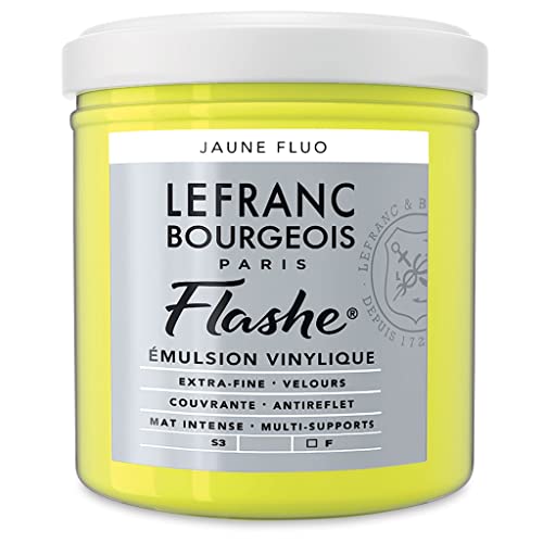 Lefranc & Bourgeois Acryl - Vinylfarbe "Flashe", 125ml Topf - Hellgelb Fluo von Lefranc & Bourgeois