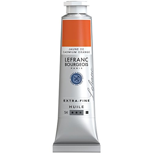 Lefranc Bourgeois 405051 extra feine Ölfarbe in Künstlerqualität aus hochwertigen Pigmenten, lebendige Farben, hohe Lichtechtheit, 40ml Tube - Kadmiumgelb Orange von Lefranc Bourgeois