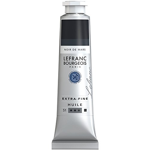 Lefranc Bourgeois 405141 extra feine Ölfarbe in Künstlerqualität aus hochwertigen Pigmenten, lebendige Farben, hohe Lichtechtheit, 40ml Tube - Marsschwarz von Lefranc Bourgeois