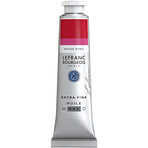 Lefranc Bourgeois 405063 extra feine Ölfarbe in Künstlerqualität aus hochwertigen Pigmenten, lebendige Farben, hohe Lichtechtheit, 40ml Tube - Rubinrot von Lefranc Bourgeois