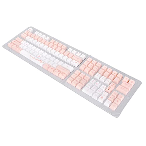 Leftwei 123 Tasten Tastatur-Tastenkappen, OEM-Höhe Sublimation DIY Ergonomische PBT-Schreibmaschinen-Tastenkappe, für Mechanische Tastatur mit 61/64/68/72/82/84/87/104/108 Tasten von Leftwei