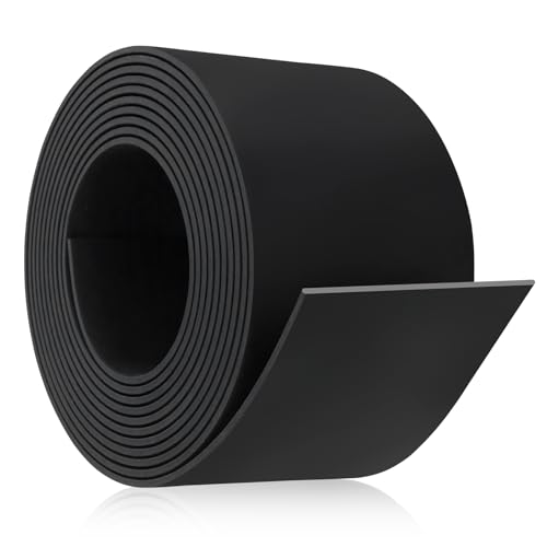 Gummistreifen Vollgummi Gummiplatte Dichtung 3m×80mm×5mm Gummidichtung flach Gummimatte Neopren Gummistreifen für DIY Gummischutz Dämpfungsgummi (nicht klebend) von Lefunom