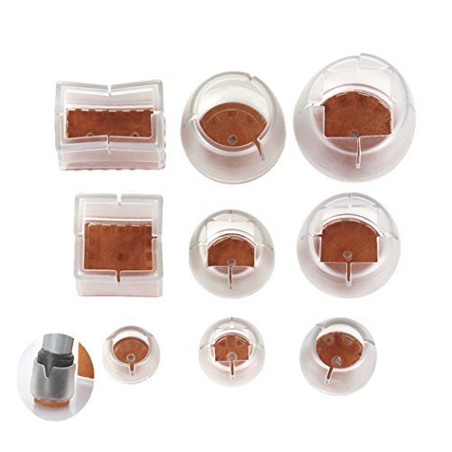 20pcs Stuhl Füße Bodenschoner Tischbeinabdeckung Cups zu schützen Holz Fliesenböden und Möbel mit 17 verschiedenen Größen in Runde Square Rechteck Form-NO.6 D: 1.7-2.1cm 20pcs Stuhl Füße Bodenschoner Tischbeinabdeckung Cups zu schützen Holz Fliesenböden und Möbel mit 17 verschiedenen Größen in Runde Square Rechteck Form-NO.6 D: 1.7-2.1cm von LegCups