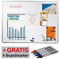 AKTION: Legamaster Whiteboard PREMIUM PLUS 150,0 x 120,0 cm weiß emaillierter Stahl + GRATIS 4 Boardmarker TZ 100 farbsortiert von Legamaster