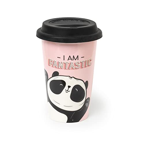 Legami - Tu Vuò Fa' L'Americano, Tasse aus New Bone China mit doppelter Schicht, 300 ml, Thema Panda, hält Getränke warm, spülmaschinenfest von LEGAMI