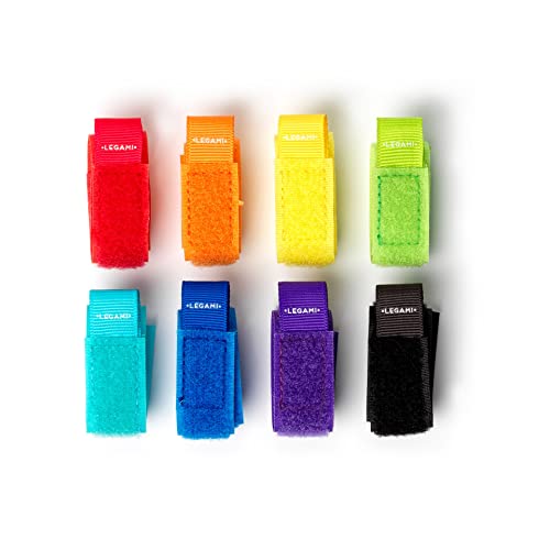 Legami - Set mit 8 Kabelbindern, farbig, mit Klettverschluss, wiederverwendbar, 18 x 2 cm von LEGAMI