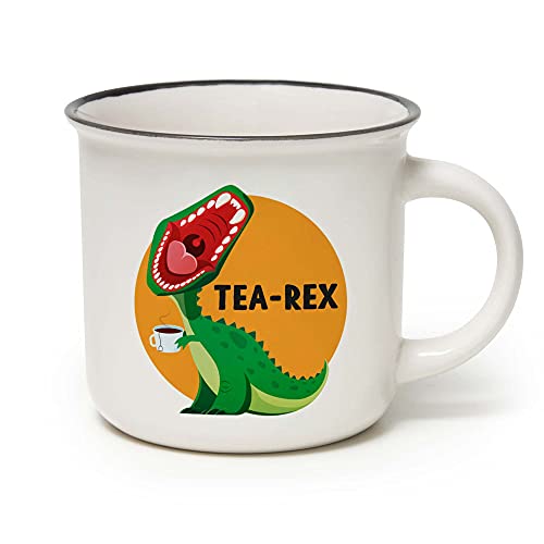 Legami Cup-Puccino Tea Rex Tasse, Porzellan, Bone China, mehrfarbig, 350 ml von LEGAMI