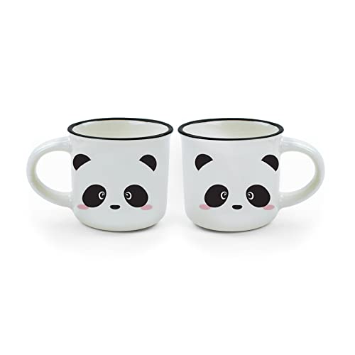 LEGAMI Espressotassen, Mehrfarbig, 5,5 x 5,5 x 5 cm Panda 5.5x5.5x5 cm Mehrfarbig, 1 Stück (1er Pack) von LEGAMI