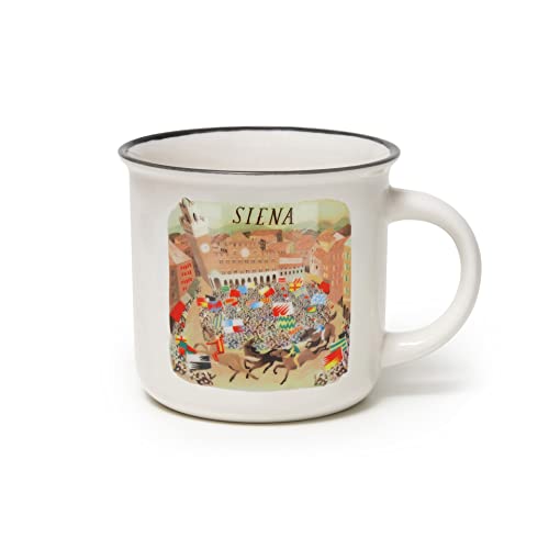 Legami - Tasse aus Porzellan New Bone China, flach, 350 ml, Thema Siena von LEGAMI