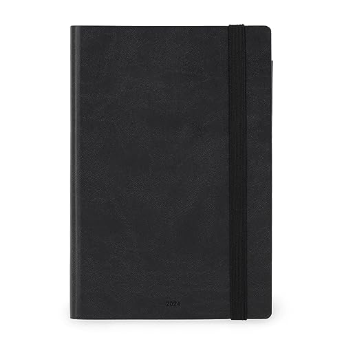 Tageskalender Medium - 2024 - Medium Daily Diary - 12M - Black von LEGAMI