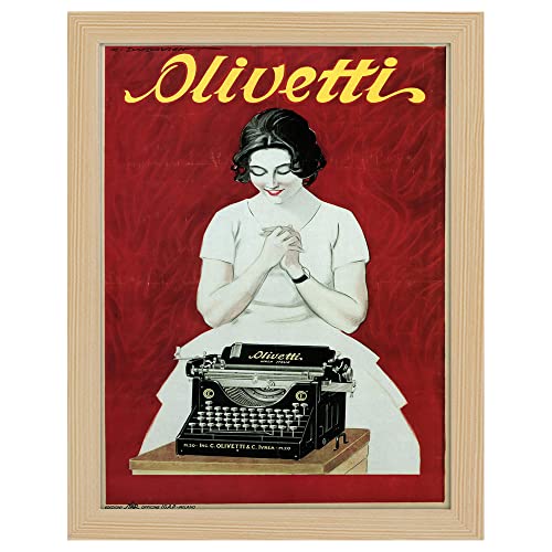LegendArte - Poster, Vintage-Werbeplakat Olivetti Schreibmaschine - Bild, Wanddekoration cm. 50 x 70 cm von LegendArte