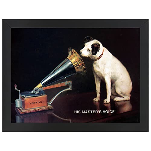 Legendarte - Poster, Vintage-Poster Nipper - His Master's Voice - Bild, Wanddekoration 50 x 70 cm von LegendArte