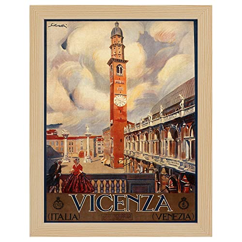 Legendarte - Poster, Vintage Turistico Vicenza - Bild, Wanddekoration 50 x 70 cm von LegendArte