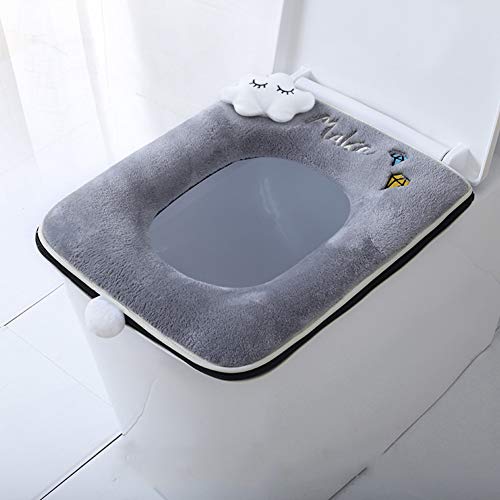 LegendTech wasserdichte Quadratische Toilette Sitzkissen, Home Badezimmer Weich Warm Waschbar Wc Sitz Deckel Pads-m von LegendTech