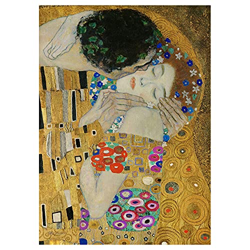 Legendarte - Kunstdruck auf Leinwand - Der Kuß (Detail) Gustav Klimt - Wanddeko, Canvas cm. 50x60 von Legendarte
