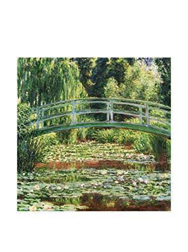 Legendarte - Kunstdruck auf Leinwand - Der Seerosenteich (Seerosen und Japanische Brücke) Claude Monet - Wanddeko, Canvas cm. 90x90 von Legendarte