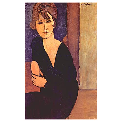 Legendarte - Kunstdruck auf Leinwand - Porträt von Madame Reynouard Amedeo Modigliani - Wanddeko, Canvas cm. 50x80 von Legendarte