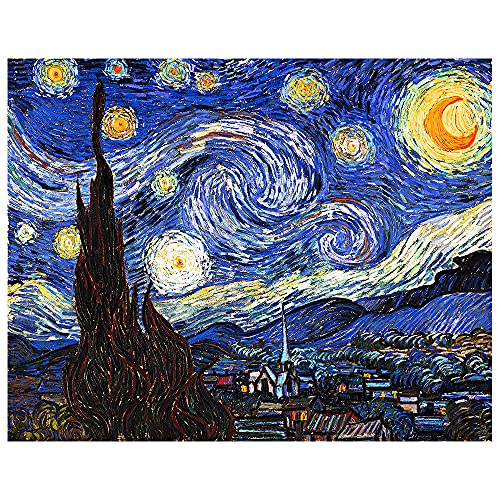 Legendarte - Kunstdruck auf Leinwand - Sternennacht Vincent Van Gogh - Wanddeko, Canvas cm. 40x50 von Legendarte