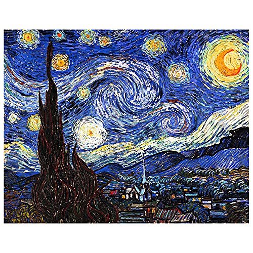 Legendarte - Kunstdruck auf Leinwand - Sternennacht Vincent Van Gogh - Wanddeko, Canvas cm. 50x70 von Legendarte