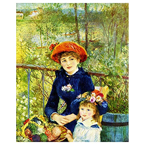 Legendarte - Kunstdruck auf Leinwand - Zwei Schwestern Pierre Auguste Renoir - Wanddeko, Canvas cm. 50x60 von Legendarte