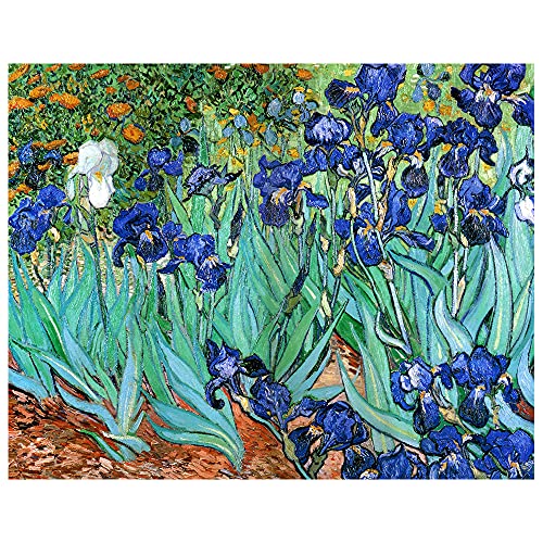 Legendarte Vincent Van Gogh Schwertlilien Kunstdruck auf Leinwand, cm. 80x100 von Legendarte