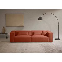 LeGer Home by Lena Gercke 3-Sitzer "PIARA, Couch mit Kedernaht, Sofa in Cord, Leinenoptik o. Strukturstoff" schwarze Füße, bequemer Sitzkomfort von Leger Home By Lena Gercke