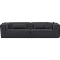 LeGer Home by Lena Gercke 3-Sitzer "PIARA, Couch mit Kedernaht, Sofa in Cord, Leinenoptik o. Strukturstoff" schwarze Füße, bequemer Sitzkomfort von Leger Home By Lena Gercke