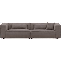 LeGer Home by Lena Gercke 3-Sitzer "PIARA, Couch mit Kedernaht, Sofa in Cord, Leinenoptik o. Strukturstoff" schwarze Füße, bequemer Sitzkomfort von Leger Home By Lena Gercke