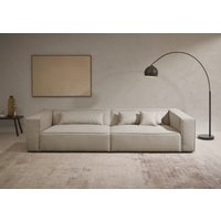LeGer Home by Lena Gercke 3-Sitzer "PIARA XXL, Sofa mit Kedernaht in Cord, Leinenoptik o. Strukturstoff" schwarze Füße, bequemer Sitzkomfort, extra tiefe Sitzfläche von Leger Home By Lena Gercke