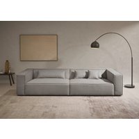 LeGer Home by Lena Gercke 3-Sitzer "PIARA XXL, Sofa mit Kedernaht in Cord, Leinenoptik o. Strukturstoff" schwarze Füße, bequemer Sitzkomfort, extra tiefe Sitzfläche von Leger Home By Lena Gercke