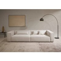 LeGer Home by Lena Gercke 3-Sitzer "PIARA XXL, Sofa mit Kedernaht in Cord, Leinenoptik o. Strukturstoff" schwarze Füße, bequemer Sitzkomfort, extra tiefe Sitzfläche von Leger Home By Lena Gercke