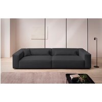 LeGer Home by Lena Gercke 3-Sitzer "PIARA XXL, Sofa mit Kedernaht in Cord, Leinenoptik o. Strukturstoff" schwarze Füße, bequemer Sitzkomfort, extra tiefe Sitzfläche von Leger Home By Lena Gercke
