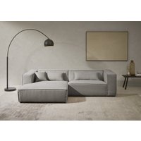 LeGer Home by Lena Gercke Ecksofa "PIARA mit Kedernaht in Cord oder Leinenoptik, moderne Couch in L-Form", wahlweise Ottomane rechts/links, schwarze Füße, bequemer Sitzkomfort von Leger Home By Lena Gercke