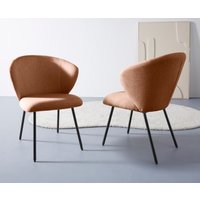 LeGer Home by Lena Gercke Esszimmerstuhl "Galilea", (Set), 2 St., Struktur, mit elegantem Strukturstoffbezug und stabilem Metallfuß von Leger Home By Lena Gercke