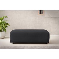 LeGer Home by Lena Gercke Hocker "PIARA, Polsterhocker mit Kedernaht, Cord, Leinenoptik o. Strukturstoff" zur Serie PIARA, rechteckig, schwarze Füße, bequemer Sitzkomfort von Leger Home By Lena Gercke