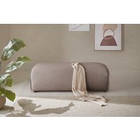 LeGer Home by Lena Gercke Hocker "PIARA, Polsterhocker mit Kedernaht in Cord oder Leinenoptik", zur Serie PIARA, rechteckig, schwarze Füße, bequemer Sitzkomfort von Leger Home By Lena Gercke