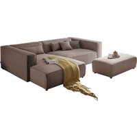 LeGer Home by Lena Gercke Polsterecke "PIARA XXL, L-Form mit Schlaffunktion, Big-Sofa in Cord o. Leinenoptik", Hocker stellbar zum Schlafsofa (Krokodilverbinder), tiefe Sitzfläche von Leger Home By Lena Gercke