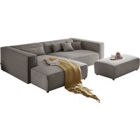 LeGer Home by Lena Gercke Polsterecke "PIARA XXL, L-Form mit Schlaffunktion, Big-Sofa in Cord o. Leinenoptik", Hocker stellbar zum Schlafsofa (Krokodilverbinder), tiefe Sitzfläche von Leger Home By Lena Gercke