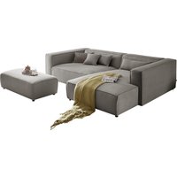 LeGer Home by Lena Gercke Polsterecke "PIARA XXL, L-Form mit Schlaffunktion, Big-Sofa in Cord o. Leinenoptik", Hocker stellbar zum Schlafsofa (Krokodilverbinder), tiefe Sitzfläche von Leger Home By Lena Gercke