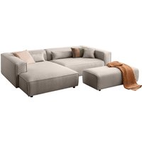 LeGer Home by Lena Gercke Polsterecke "PIARA XXL, L-Form mit Schlaffunktion, Big-Sofa in Cord o. Leinenoptik", Hocker stellbar zum Schlafsofa (Krokodilverbinder), tiefe Sitzfläche von Leger Home By Lena Gercke